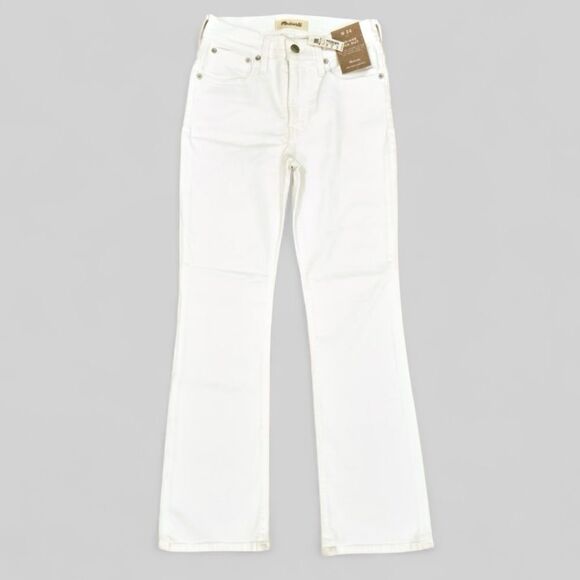 Madewell Kick Out Crop Jeans Pure White Size 24 NWT - Picture 8 of 9